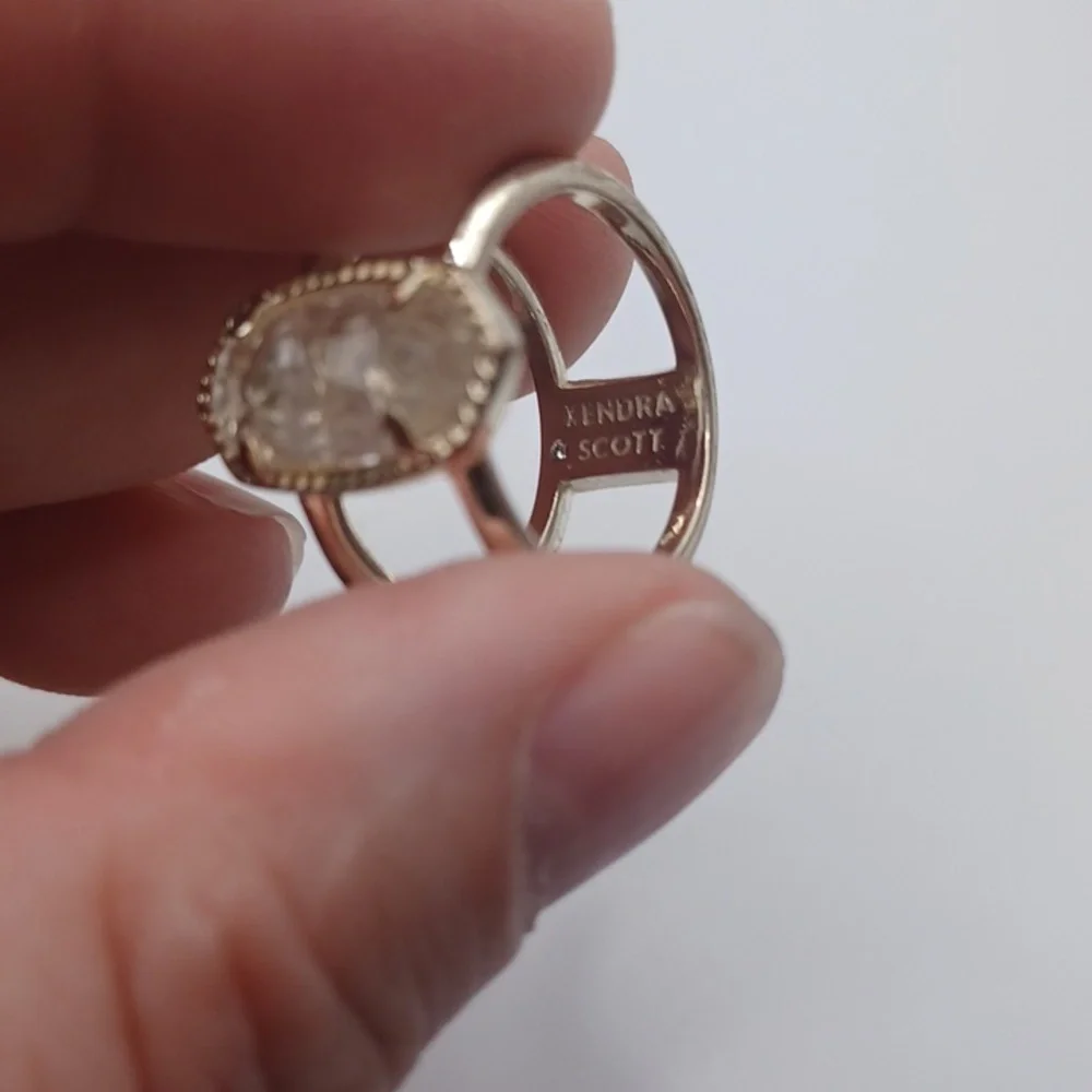 Kendra Scott Clear Cabachon Ring Sz 6